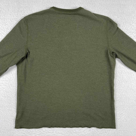 Untuckit Shirt‎ Mens Large Dark Green Textured Henley Casual Preppy Workwear - Picture 6 of 15